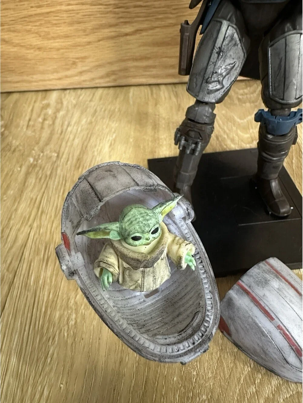 STAR WARS The Mandalorian Baby Yoda WEATHERED BUILT Bandai Model Kit 1/12 Scale